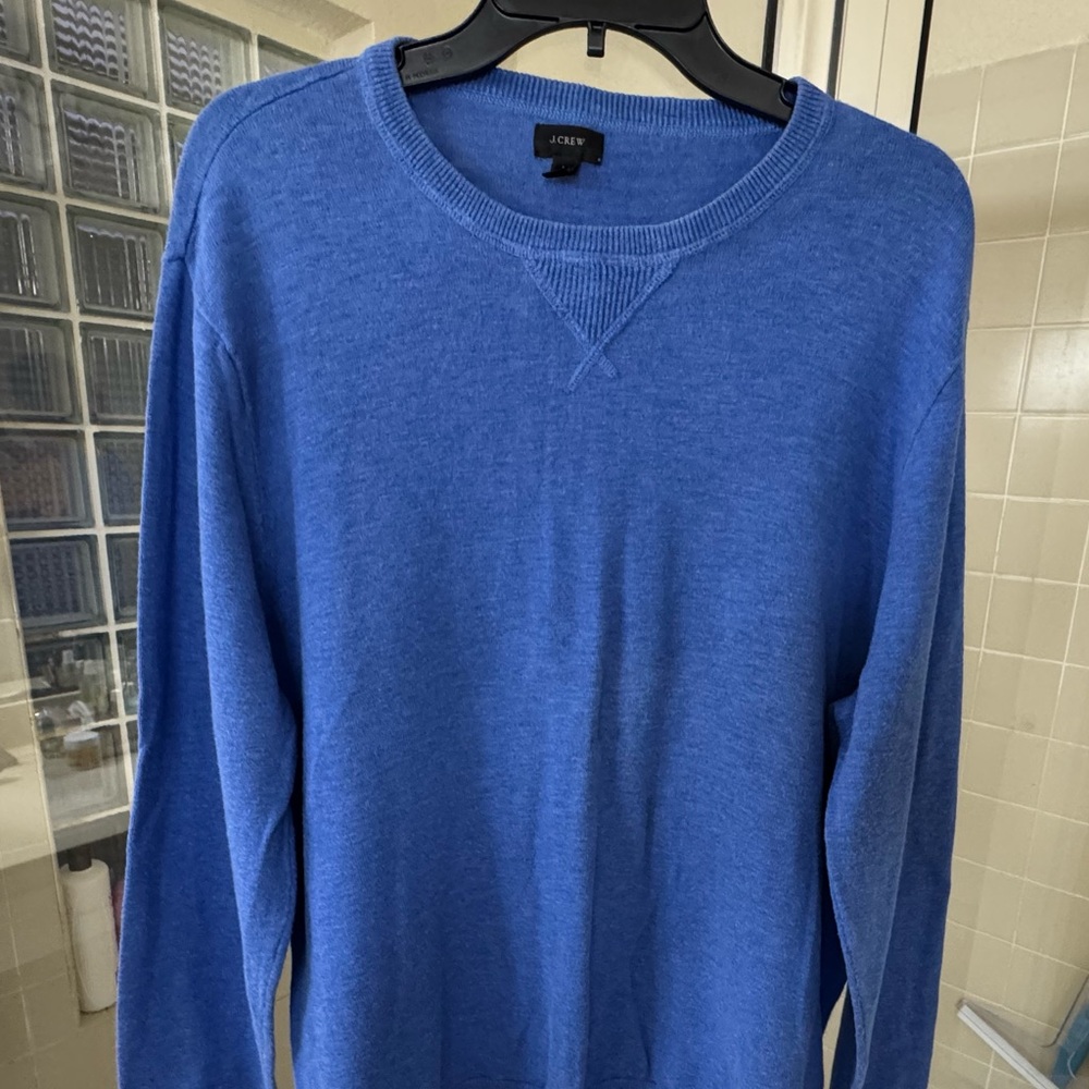 J.Crew Blue Cotton Sweater for Men, L🦋
